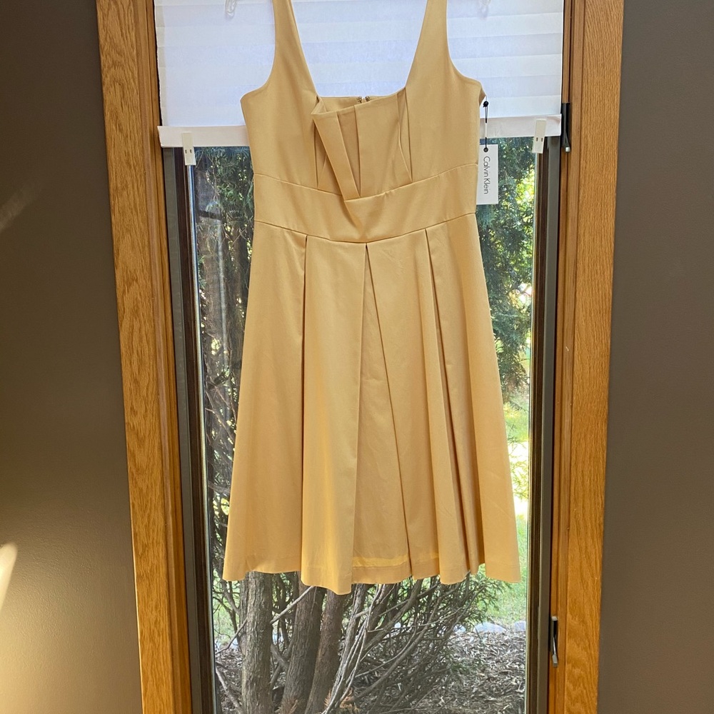 Cute, Flirty Calvin Klein Pleated A-line Dress